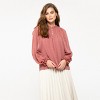 August Sky Women's Multi Color Lurex Woven Top - 4 of 4