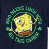 Men's - SpongeBob Squarepants - Who Needs Luck With This Charm St. Patrick's Day Short Sleeve Graphic T-Shirt - 2 of 4