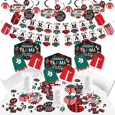 Big Dot Of Happiness Christmas Pajamas - Holiday Plaid Pj Party Centerpiece  Sticks - Table Toppers - Set Of 15 : Target