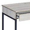Vynxaria Black Writing Desk 2 Drawers Modern Two-Tone Design for Home Offices - 2 of 4
