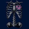 Men's Lost Gods Halloween Skeleton Rib Cage Heart Sweatshirt - 2 of 4