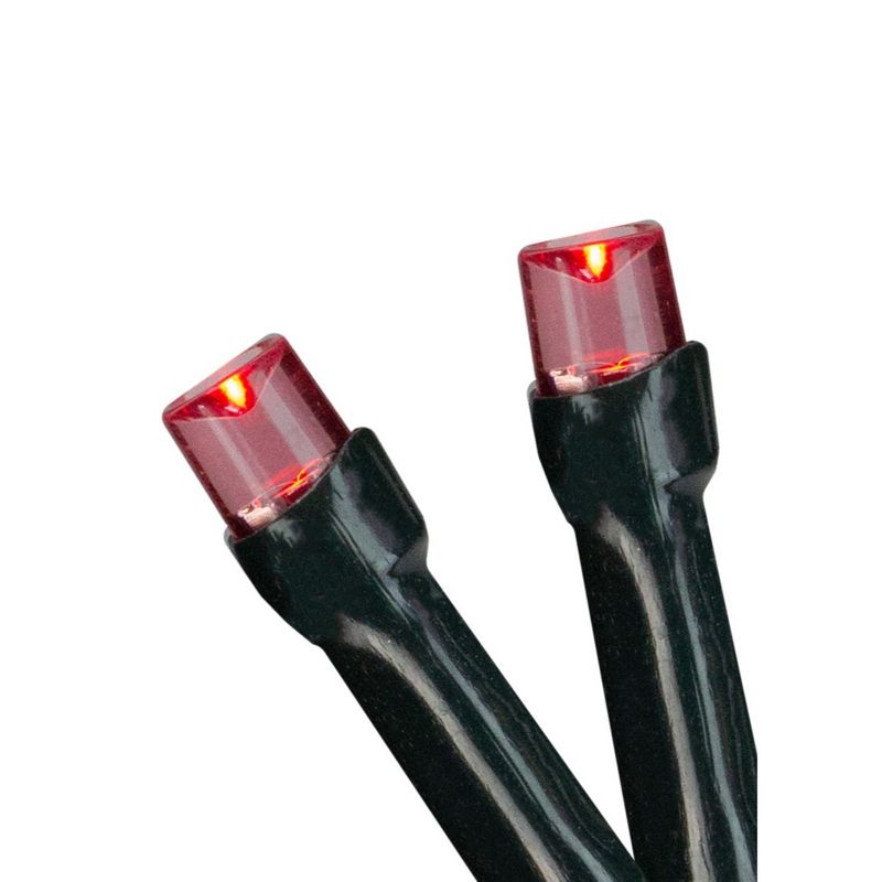 Northlight Battery Operated LED Christmas Lights - Red - 9.5' Black Wire - 20ct, 2 of 4