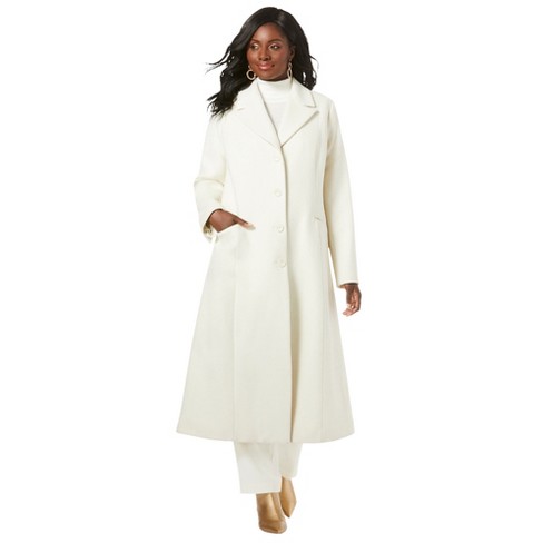 Calf length store wool coat womens