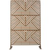 PAGED Decorative Screen Modern Partition Panel, Metal Fence Privacy Screen with Hollow Rectangular Pattern for Garden Room Divider, 76" H×48" W - 4 of 4