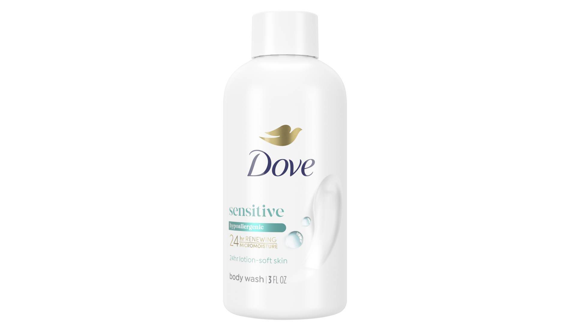 Dove Beauty Body Wash Sensitive - Scented - Travel Size - 3 fl oz