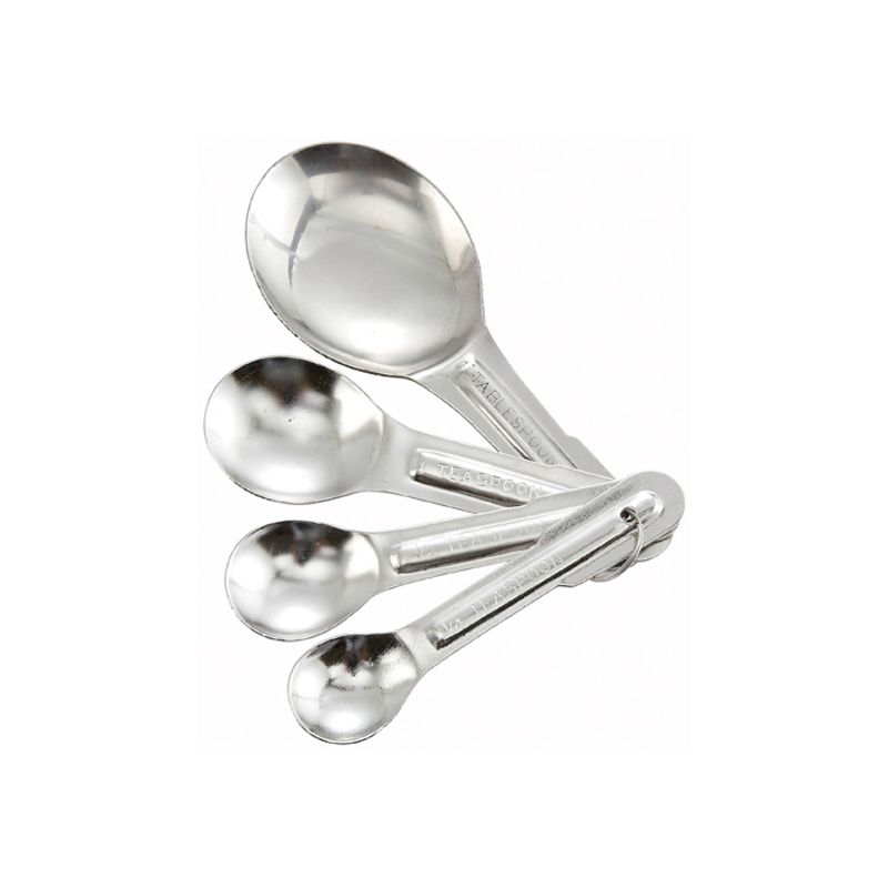 Winco Measuring Spoon Set, 4-piece, Economy, Stainless Steel, 1 of 2