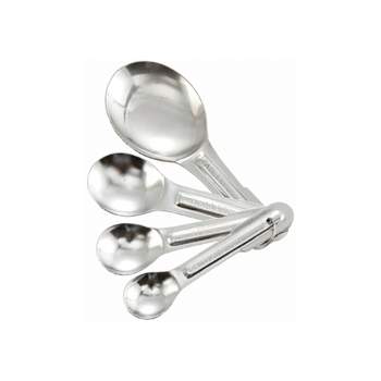 Winco Measuring Spoon Set, 4-piece, Economy, Stainless Steel