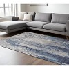 HomeRoots 7' X 10' Ivory Blue And Black Abstract Power Loom Distressed Area Rug - 2 of 3