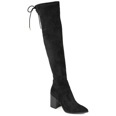 Journee Collection Womens Paras Stacked Heel Over The Knee Boots