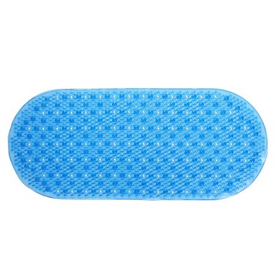 35"x6" Bubble Bath Mat Mat Blue - Slipx Solutions