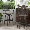 Avon Set of 2 Cast Aluminum Patio Barstool: Swivel, Weather-Resistant - Christopher Knight Home - 2 of 4