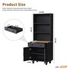 Runesay Modern 5 Tier Bookshelf with Drawer and Adjustable Shelves - 2 of 4