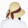 Anna-Kaci Women's Wide Brim Straw Hat with Twisted Bow Back Detail and Sun Protection Design - 2 of 4