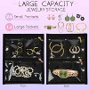 AUTUS Ring Binder Travel Jewelry Organizer with Clear Velvet Pouches, Portable Storage Book for Earrings, Rings & Necklaces - 3 of 4