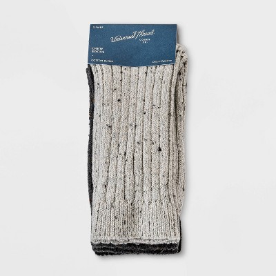 Women's Fine Ribbed Nep 3pk Crew Socks - Universal Thread' - image 2