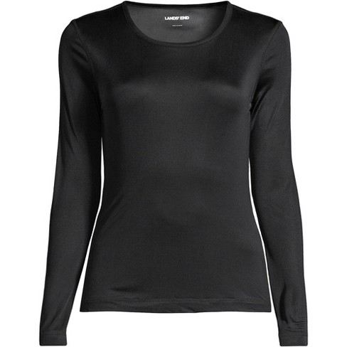 Lands' End Women's Silk Interlock Thermal Long Underwear Base Layer  Turtleneck Top : Target