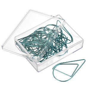 Unique Bargains Drop-Shaped Metal Prevent Tearing Pages Home Office Paper Clip 60 Pcs - 1 of 4