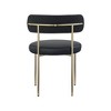 Meridian Furniture,Beacon Vegan Leather and Boucle Fabric Dining Chair, Set of 2 - 2 of 4