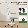 GlasFlength Task and Office Chairs Adjustable Office Chair Ergonomic Swivel Chair Computer Arm Chair for Long Sitting, Gray, 23.43"*23.43"*48.4" - 3 of 4