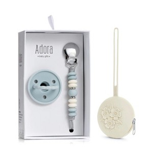 La’dore Silicone Baby Pacifier Gift Set – Silicone Pacifier, Mini Pacifier Clip & Travel Case – BPA-Free, Newborn Safe, Self-Soothing Essentials - 1 of 4