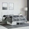 vidaXL Metal Bed Frame with Headboard and Footboard White 53.1 in.x74.8 in. - 3 of 4