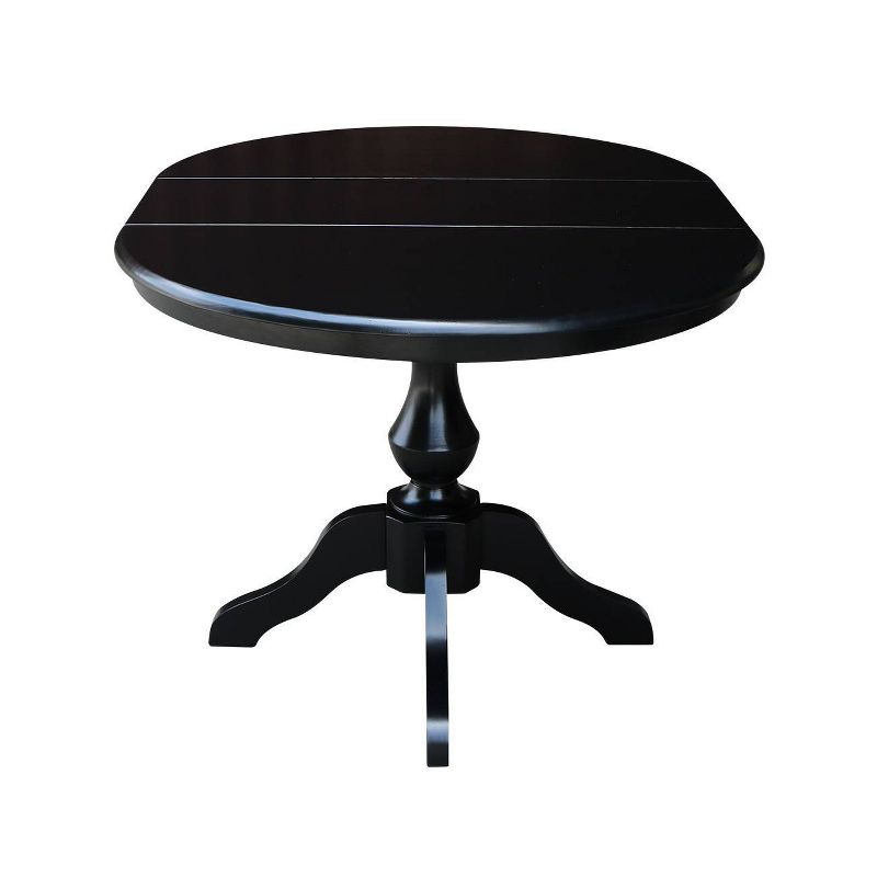 36" Kent Round Top Pedestal Dining Table with 12" Leaf - International Concepts, 3 of 7