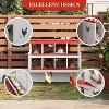 Chicken Nesting Box, 8 Holes Nesting Boxes with Bracket Legs, Easy Egg Collection, Easy Cleaning, Chicken Laying Boxes for Chicken Coop Hens, Red - 4 of 4