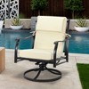 Aoodor 46 x 21 x 4 Inches Patio High Back Chair Cushions, Olefin Fabric Slipcover, Sponge Foam Filling, Set of 4 - 2 of 4