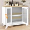 Buffet Cabinet, 36" Sideboard Buffet Storage Cabinet with Adjustable Shelves and Fluted Glass Door, Modern Coffee Bar, - 4 of 4