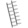 vidaXL Wall-mounted Wine Racks for 14 Bottles 2 pcs Black Metal - 3 of 4