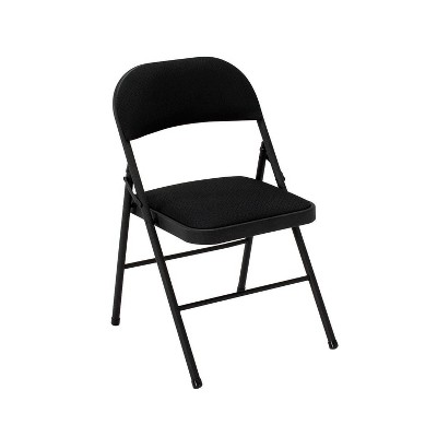 target black folding chairs