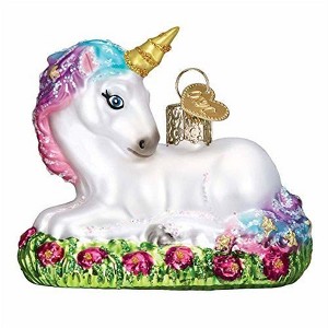 Old World Christmas Blown Glass Ornament for Christmas Tree, Baby Unicorn - 1 of 4