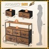 Dresser TV Stand, Entertainment Center with Fabric Drawers Unit, Media Console Table for Bedroom, Entryway, Living Room - 3 of 4