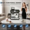 20 Bar Pressure Stainless Steel Espresso Machine with Grinder,2.8L Removable Water Tank - 3 of 4