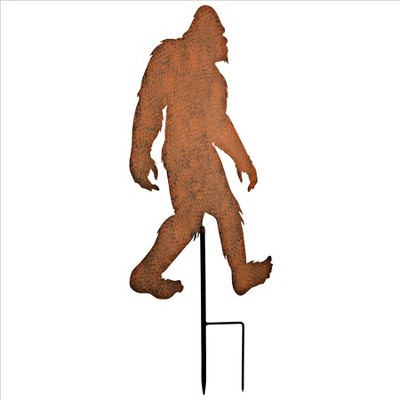 Rustic Brown Metal Yeti Silhouette Garden Stake