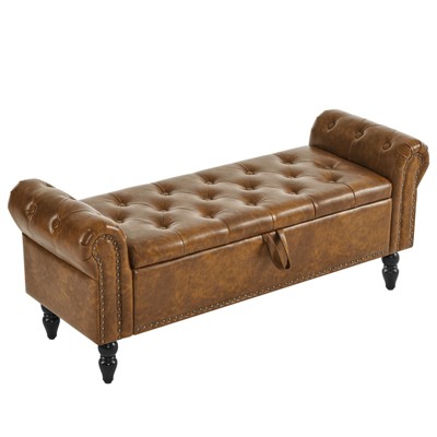 52" Long Storage Footboard Bench