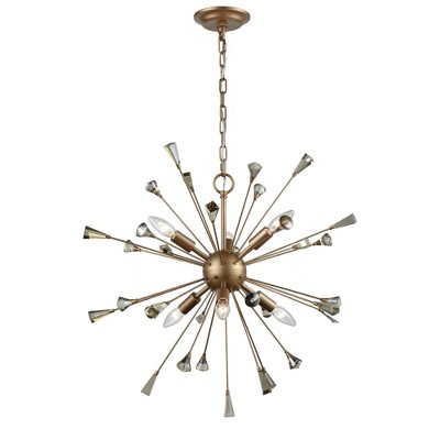 Elk Home Sprigny 6 - Light Chandelier in  Matte Gold