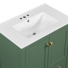 NicBex 30" Bathroom Vanity with Sink, Bathroom Cabinet Storage with 1 Functional Drawers and 1 Spacious Cabinet for Bathroom, Green - 3 of 4