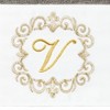 Linum Home Textiles 100% Turkish Cotton MONICA Gold Thread 2PC Embellished Hand Towel Set - 3 of 3