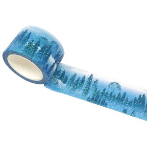 Wrapables Glitter Washi Masking Tape, Pine Forest, 30mm x 3M - 1 of 4