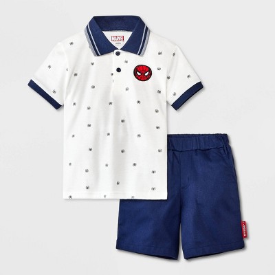 Image of Toddler Boys' Spider-Man Top and Bottom Set - Blue 3T