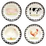 Set of 4 On the Farm Soup Bowls - Certified International