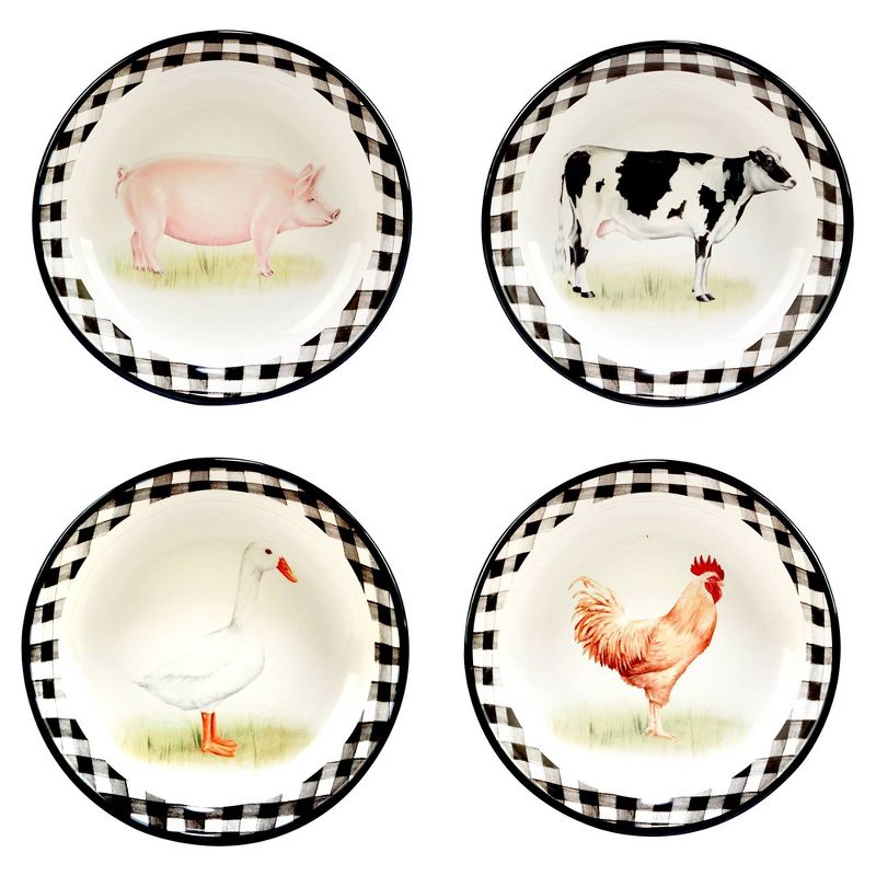 Set of 4 On the Farm Soup Bowls - Certified International, 1 of 8