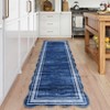 Washable Modern Bordered Non Slip Area Rugs for Living Room Dining Room, Low Pile Geometric Carpet for Home Office - 3 of 4