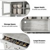 Whizmax Kitchen Pantry Cabinet with Microwave Stand, Freestanding Hutch with Drawers & Adjustable Shelves, Buffet Cabinet for Kitchen, Dining Room - 4 of 4