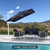 PURPLE LEAF Patio Umbrella White Cantilever Offset Umbrella Square Outdoor Umbrella with 360-degree Rotation for Garden Deck Pool - 2 of 4