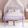 Coolmee Twin Bed Frame, Metal Platform Bed with Headboard and Footboard, 12.2 Inch Bed Frame with Strong Metal Slats Support, Under Bed Storage - 4 of 4