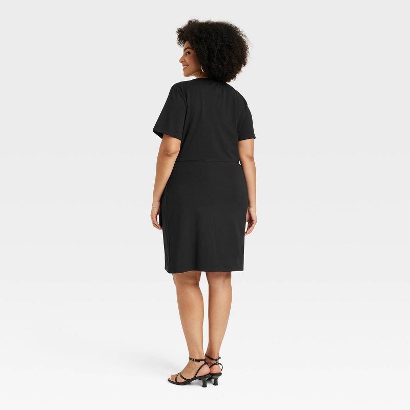Women's Short Sleeve Mini T-Shirt Wrap Dress - A New Day™, 3 of 10