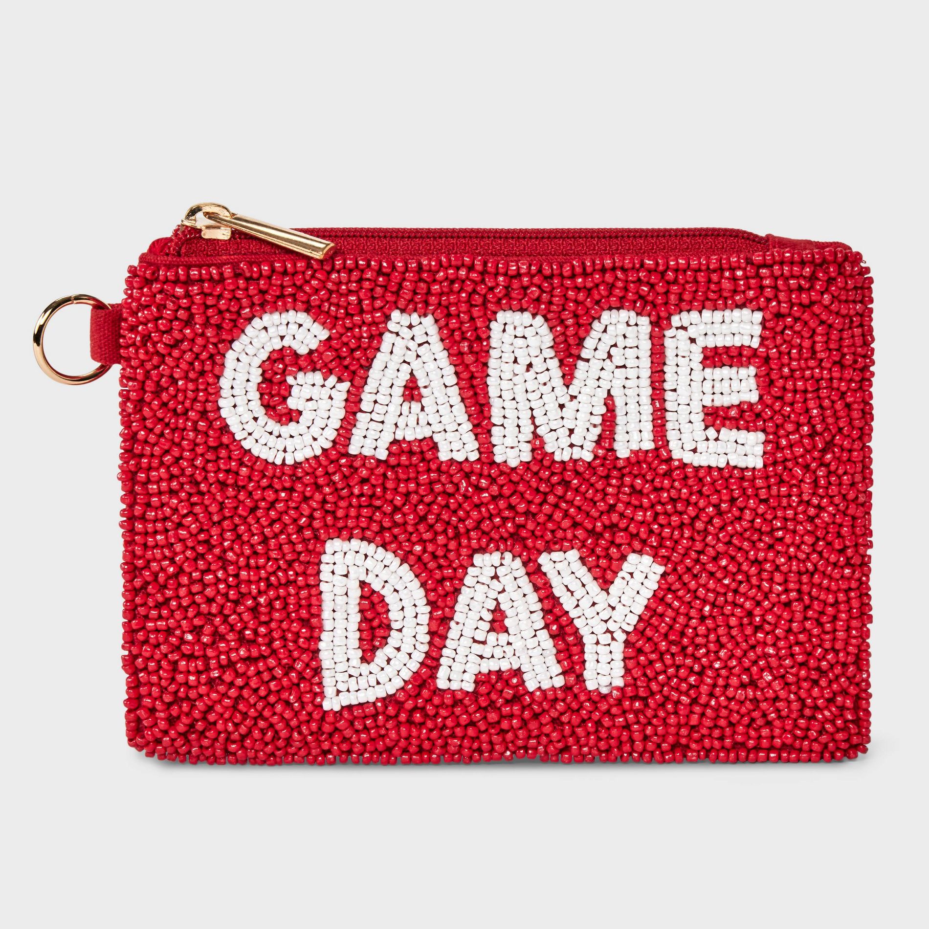 Gameday Beaded Pouch - Universal Thread™ Red/White