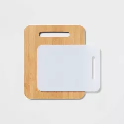 2pc Bamboo and Poly Cutting Board Set - Made By Design™